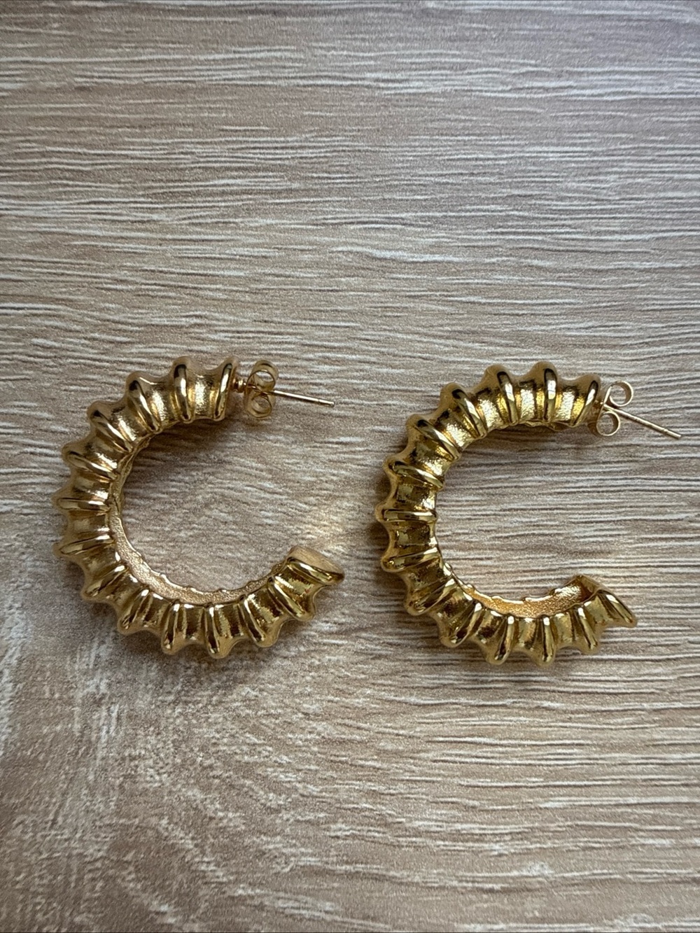 Gold Chunky Hoops‎ 1" diameter Stainless Steel
